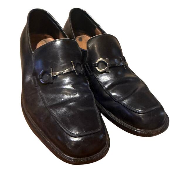 Salvatore Ferragamo Black Loafers Mens Sz. 11 - Picture 1 of 11